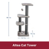 Altea Plush 3-Level 46.1" Cat Tree with Sisal Scratching Posts & Cat Toy