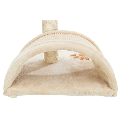 Vitoria Plush & Sisal 17" Cat Scratching Post with Platform, Beige