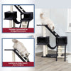 Malaga Sisal 3-Level 43" Cat Tree with Scratching Posts, Condos & Ladders, Gray