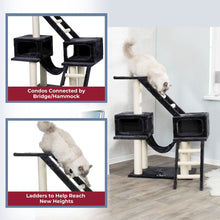 Malaga Sisal 3-Level 43" Cat Tree with Scratching Posts, Condos & Ladders, Gray