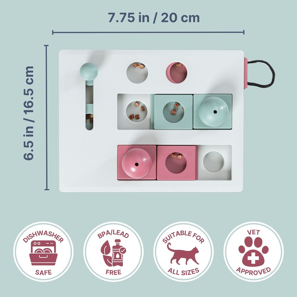 Brain Mover Strategy Game for Cats, Cat Puzzle Toy, Interactive Play