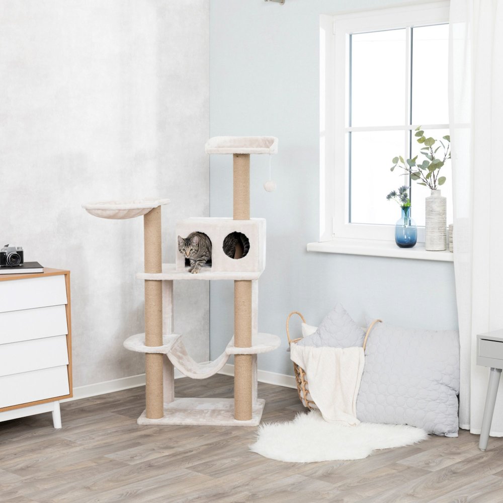 Federico Plush & Sisal 4-Level 56" Cat Tree Scratching Posts Condo Hammock