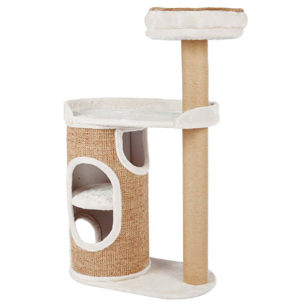Falco Plush & Sisal 2-Level 46" Cat Tree, Scratching Posts & 2-Story Condo