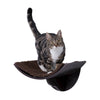 Lorena Space Saving Wall Mounted Cat Perch with Soft Cushion, Brown
