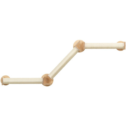 Wall Set 2 Multi-Level Wall Mounted Cat Perch System with 3 Sisal Posts, Natural