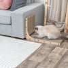 25.6" L-Shaped Cat Scratching Board Catnip & Silvervine with Built-In Ball Toy