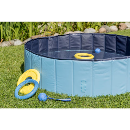 47" Outdoor Splash Pool for Dogs, Foldable Playpen, Bathtub, Blue, Large