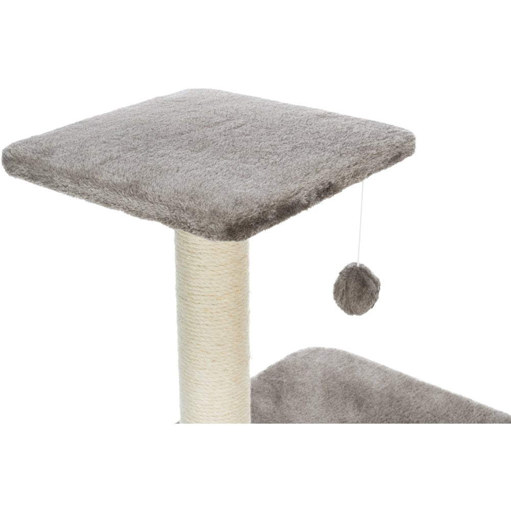 Altea Plush 3-Level 46.1" Cat Tree with Sisal Scratching Posts & Cat Toy, Gray