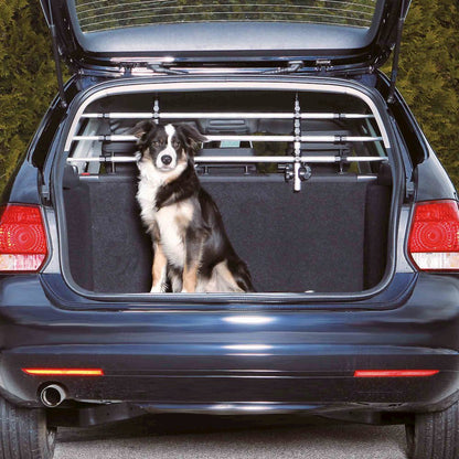 Adjustable Aluminum Grid Back Seat Pet Barrier for Dogs, 37.7 x 13, Silver