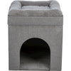 Crazy Cube Stackable 1-Story Indoor Cat Condo, Cat House with Scratching Pad