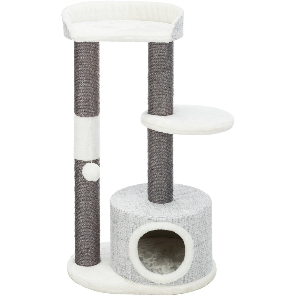 Pilar Plush & Sisal 3-Level 39.4" Cat Tower, Scratching Posts, Condo, Cat Toy