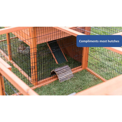Weatherproof Outdoor X-Large Wooden Small Animal Cage and Run with Hinged Roof