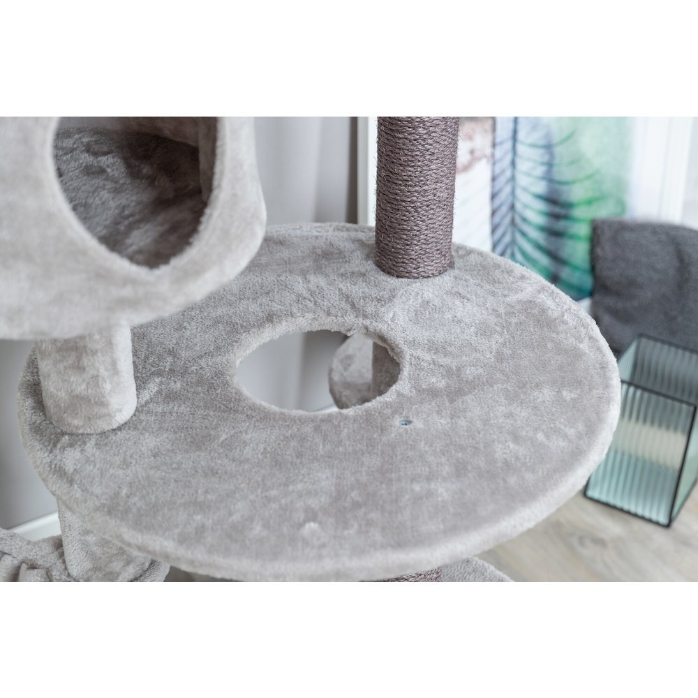 Anna Plush & Sisal 50" Cat Tree Scratching Posts Condos Hammocks Perches Cat Toy