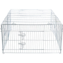Enclosed Outdoor 34 cu. Ft. Galvanized Metal Small Animal Cage with 5 Doors