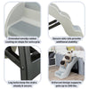 4-Step Pet Stairs, Lightweight and Collapsible Steps Ideal for Dogs & Cats, Gray