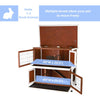 Natura Double Weatherproof Outdoor 2-Story Wooden Small Animal Hutch