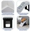 3 Step Pet Stairs, Lightweight & Collapsible, Easy to Store, Non-Slip Treads