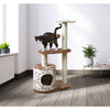 Casta Plush & Sisal 3-Level 37.4" Cat Tree with Scratching Posts & Condo, Brown