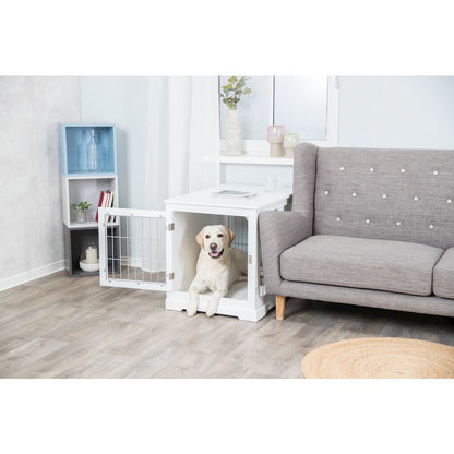 32.7" Dog Crate, Wooden Indoor Kennel Furniture for Medium Dogs Up to 50 lb