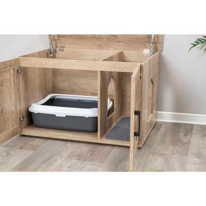 XL Farmhouse Litter Box Enclosure, Hidden Litter Box Cabinet or End Table