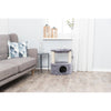 Baza Grande Plush & Sisal 24" Cat Tree, Cat Condo and Hammock, Cat Toy, Gray