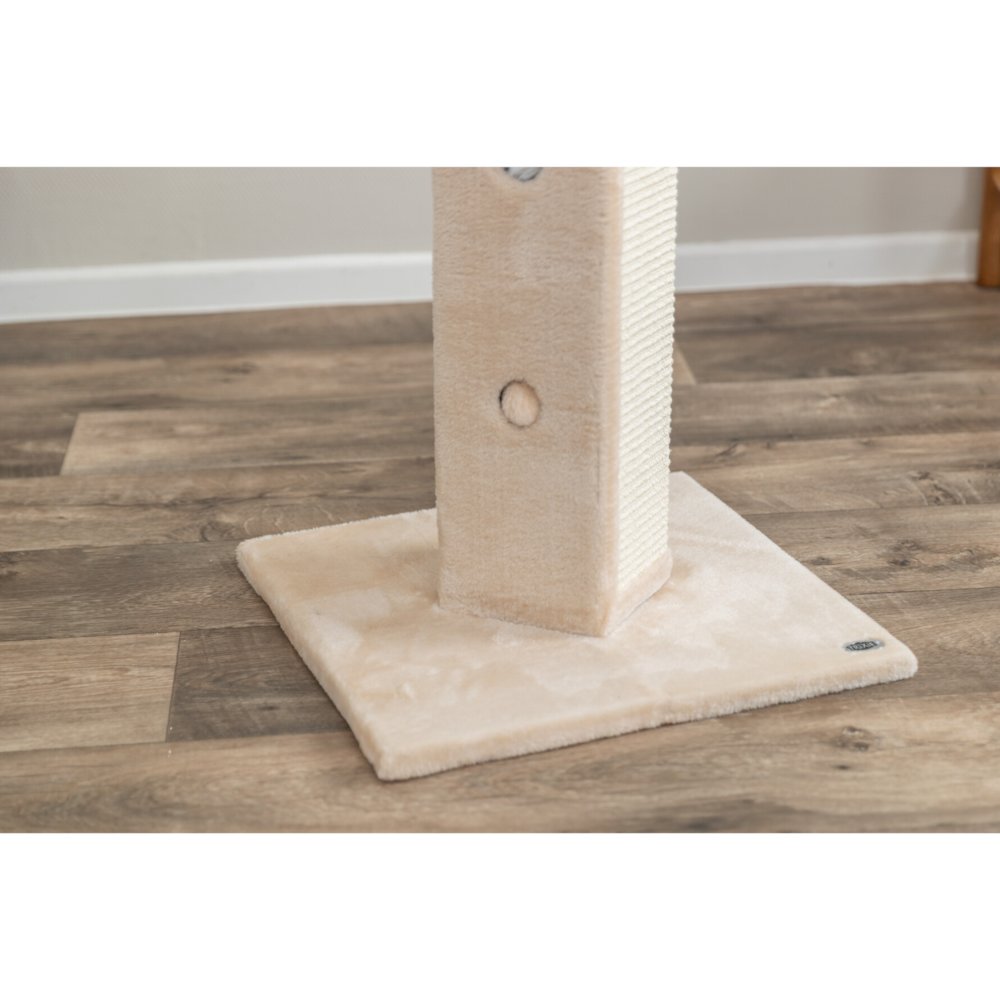 Soria Plush & Sisal 31.5" Square Scratching Posts, Cat Toys for Hunting, Beige