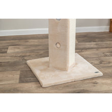 Soria Plush & Sisal 31.5" Square Scratching Posts, Cat Toys for Hunting, Beige