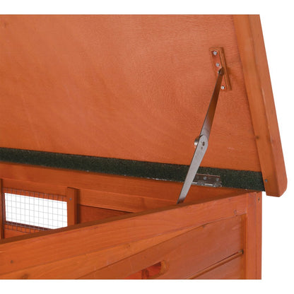 natura Weatherproof Wooden Outdoor Duck Coop with Pull-Out Tub, Brown