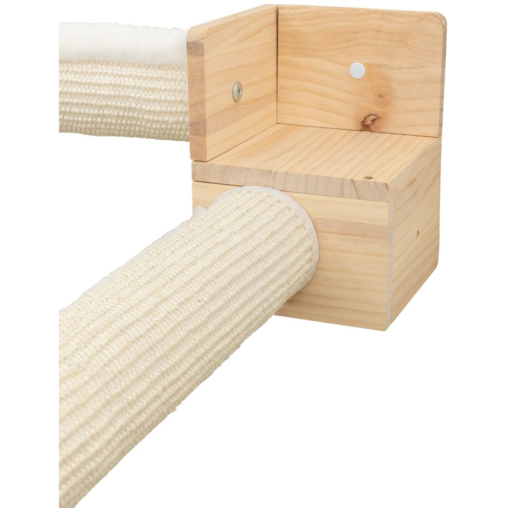 Wall Set 6 Multi-Level Wall Mounted Cat Perch System w-Corner Sisal Posts