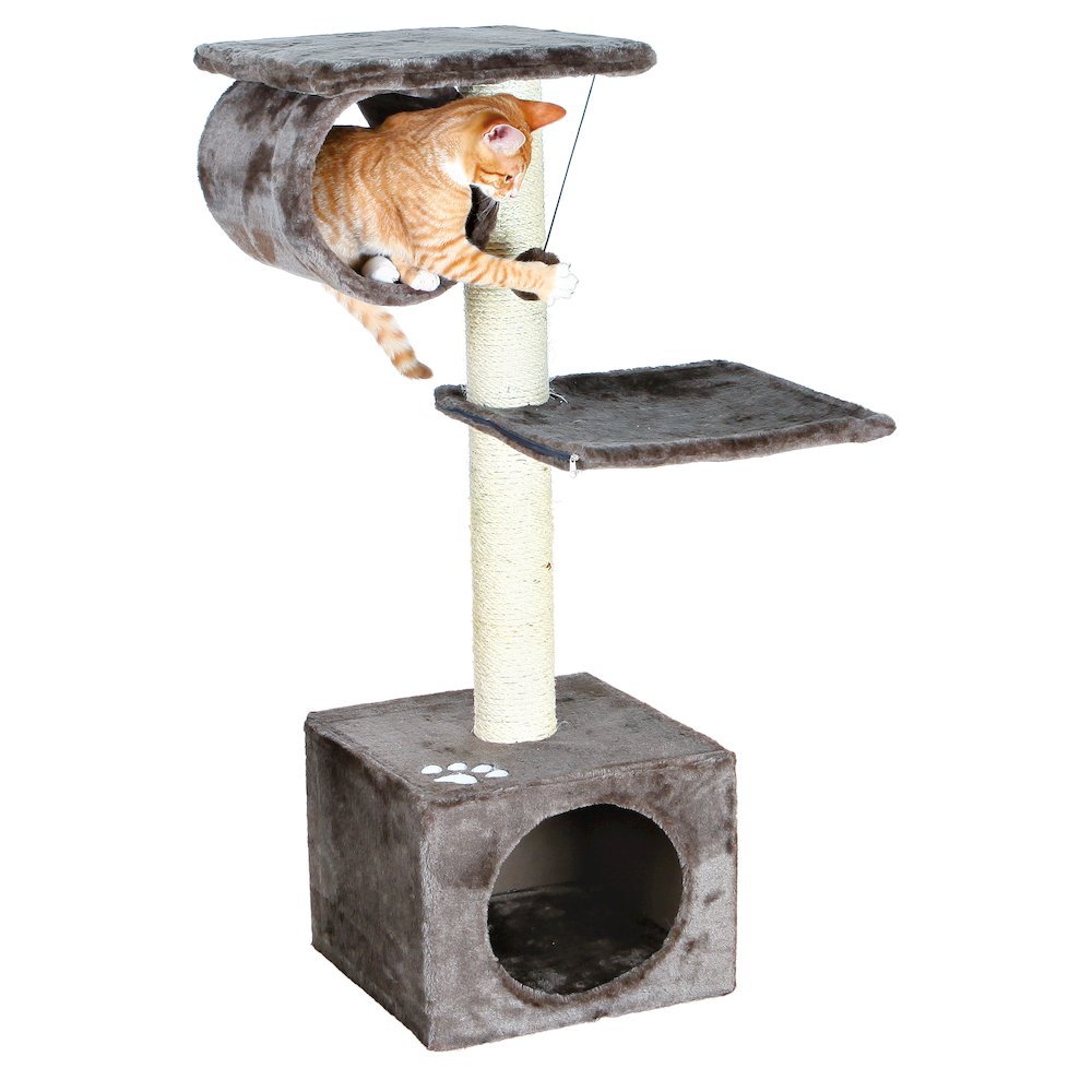 San Fernando Plush & Sisal 3-Level 41.7" Cat Tree, Scratching Posts & Condo