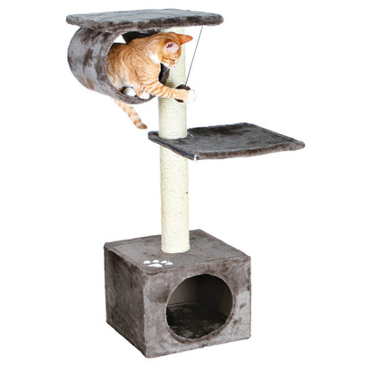 San Fernando Plush & Sisal 3-Level 41.7" Cat Tree, Scratching Posts & Condo