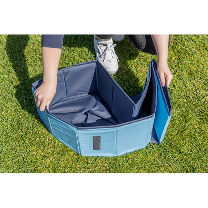 63" Outdoor Splash Pool for Dogs, Foldable Playpen, Bathtub, Blue, XX-Large