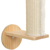 Wall Set 1 Wall Mounted Sisal Cat Scratching Post with Ledge, Natural