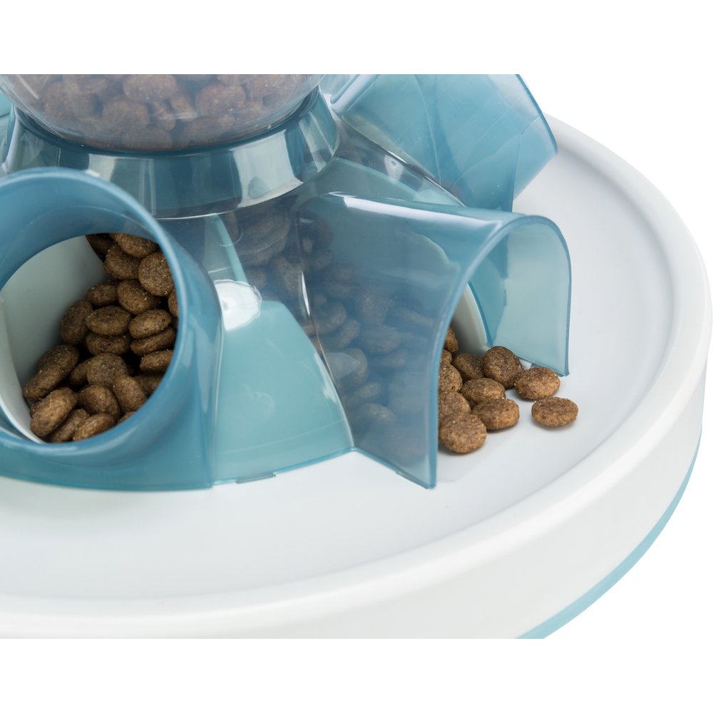 Tunnel Slow Feeder for Cats, Interactive Cat Toy, Pet Food Dispenser, Blue