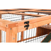 Weatherproof Outdoor X-Large Wooden Small Animal Cage and Run with Hinged Roof