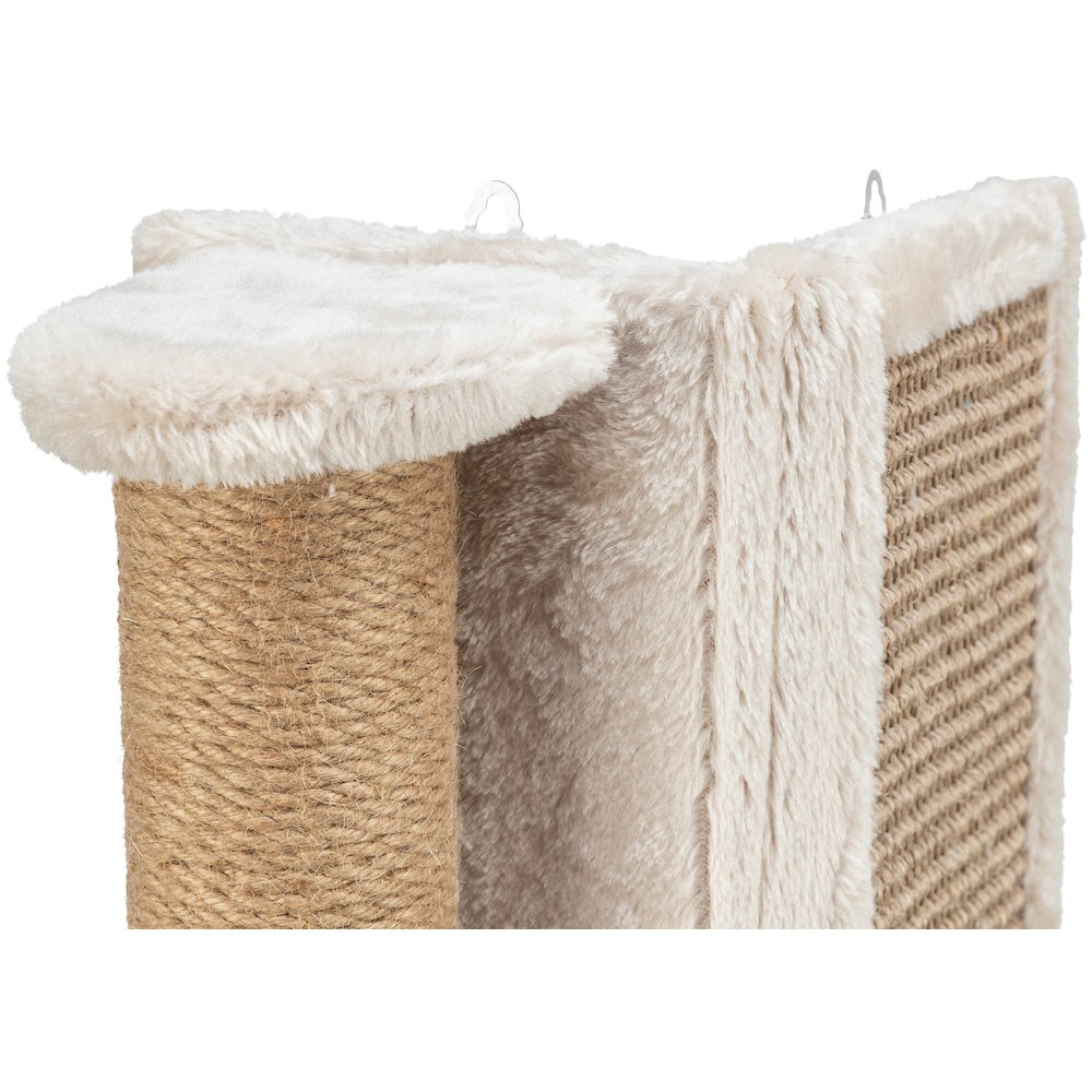 Wall Mounted Corner Sisal Scratching Board and Jute Post, Vertical Cat Scratcher
