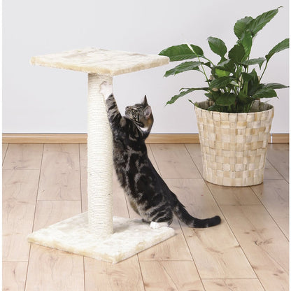 Espejo 27" Sisal Cat Scratching Post with Plush Platform, Beige