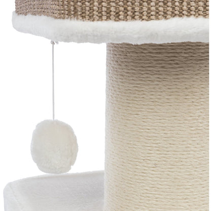 Ava XXL Jute & Plush 2-Level 34" Cat Tree with Scratching Post & Condo, Brown
