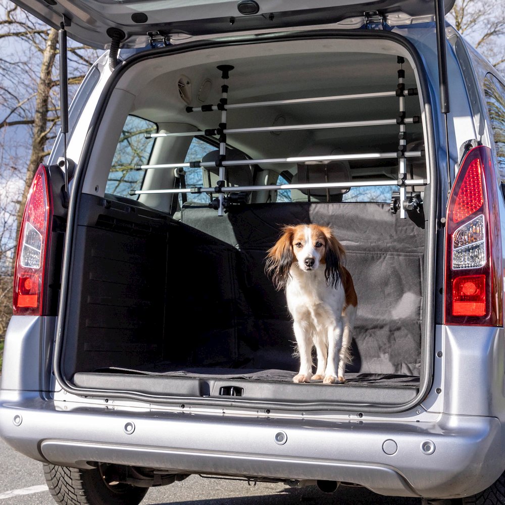 Adjustable Aluminum Grid Back Seat Pet Barrier for Dogs, 41.5 x 18, Silver