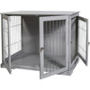 32.7" Dog Crate, Wooden Indoor Kennel Furniture for Medium Dogs Up to 50 lb