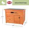 natura Weatherproof Wooden Outdoor Duck Coop with Pull-Out Tub, Brown