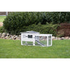 Weatherproof Outdoor 2-Story Wooden Small Animal Hutch with Large Run & Tray
