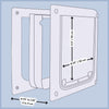 2-Way Pet Door for Doors with Lockable Panel, Small