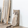 17.7" L-Shaped Cat Scratching Board Catnip & Silvervine with Built-In Ball Toy