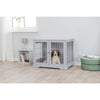 29.5" Dog Crate, Wooden Indoor Kennel Furniture for Small Dogs Up to 25 lb, Gray