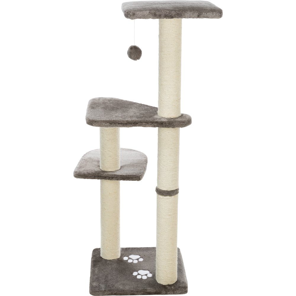Altea Plush 3-Level 46.1" Cat Tree with Sisal Scratching Posts & Cat Toy, Gray