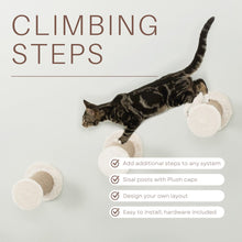 XXL Multi-Level Wall Mounted Cat Perch-Step, 3 Piece Set, Light Gray-Greige