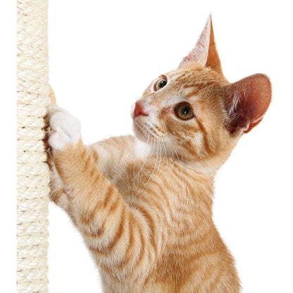 Palamos Plush & Sisal 4-Level 43" Cat Tree with Scratching Posts & Condo, Beige