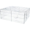 Enclosed Outdoor 34 cu. Ft. Galvanized Metal Small Animal Cage with 5 Doors