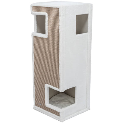 Gerardo Plush & Sisal 3-Story 39.4" Cat Condo Tower with Removable Cushions